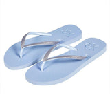 Chinelos de Praia Azul com glitter