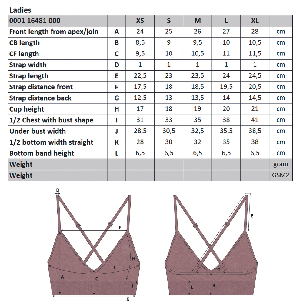 Sujetador Deportivo de Tejido Técnico