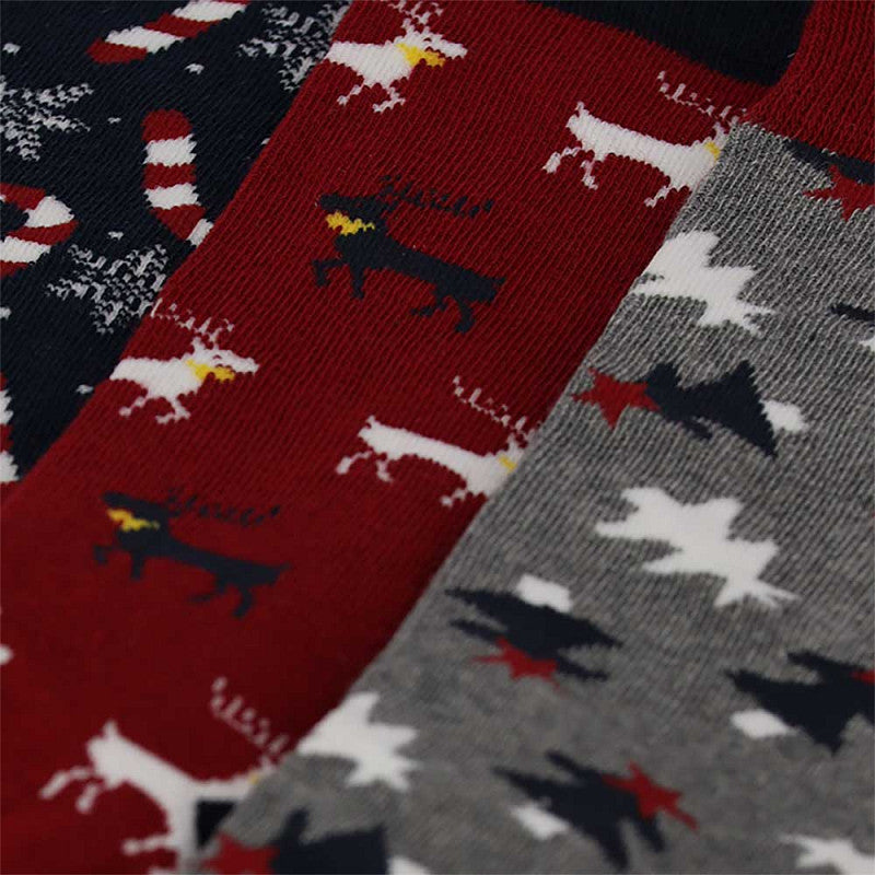 Caja de Regalo con 3 Pares de Calcetines de Navidad para Hombre