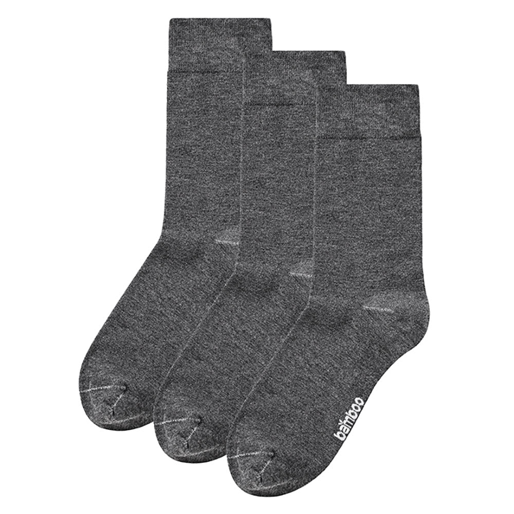 Meias em Bambu "Silk Touch" Suavidade Extrema • Pack 3 Pares • Cinza