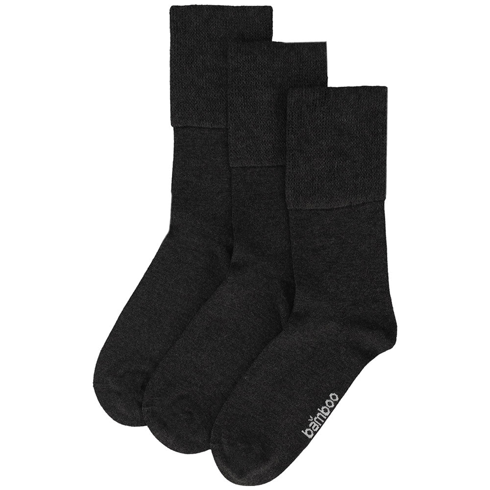 Calcetines “Silk Touch” • Para Diabéticos • Anti-Press • Bambú • Pack 3 • Gris Oscuro