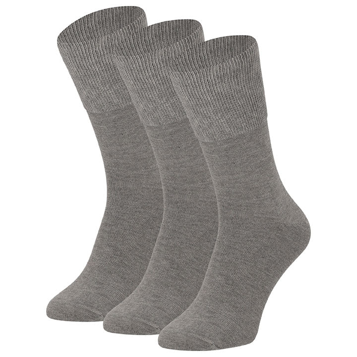 Calcetines “Silk Touch” • Para Diabéticos • Anti-Press • Bambú • Pack 3 • Gris Medio