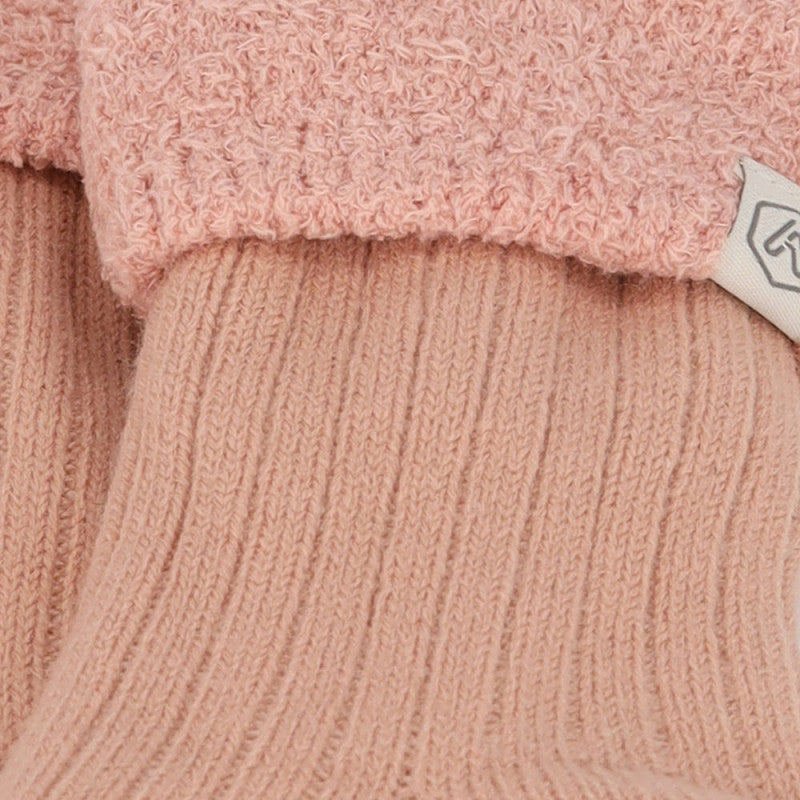 Calcetines de Punto Acanalado con Interior Polar - Rosa