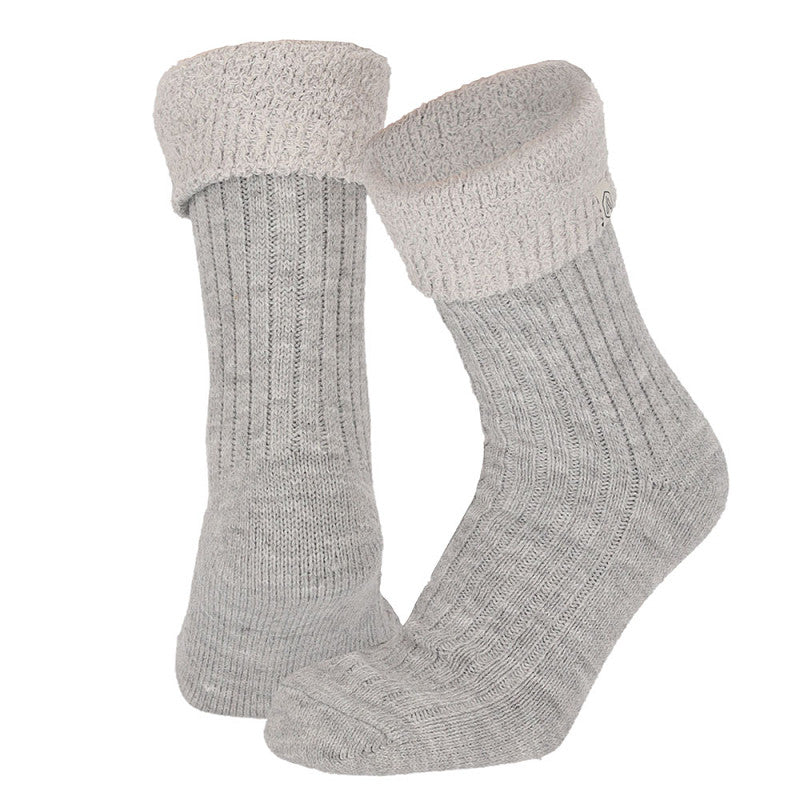 Calcetines de Punto Acanalado con Interior Polar - Gris
