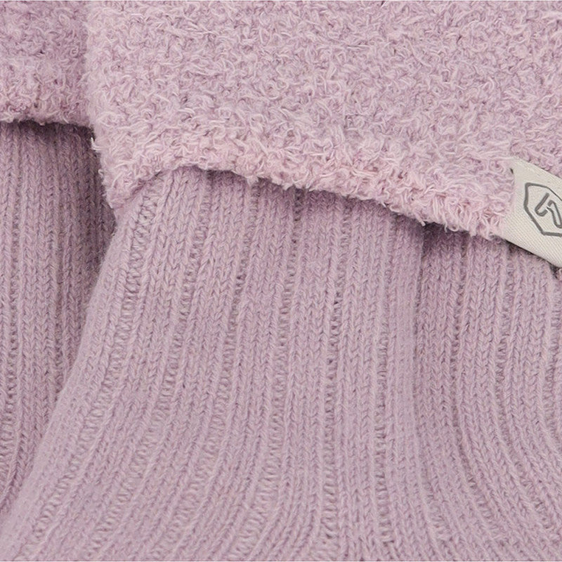 Calcetines de Punto Acanalado con Interior Polar - Lila