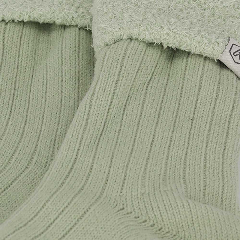 Calcetines de Punto Acanalado con Interior Polar - Verde