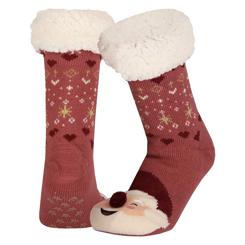 Calcetines Antideslizantes y Calientes de Navidad para Mujer – Papá Noel