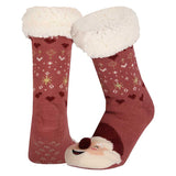 Calcetines Antideslizantes y Calientes de Navidad para Mujer – Papá Noel