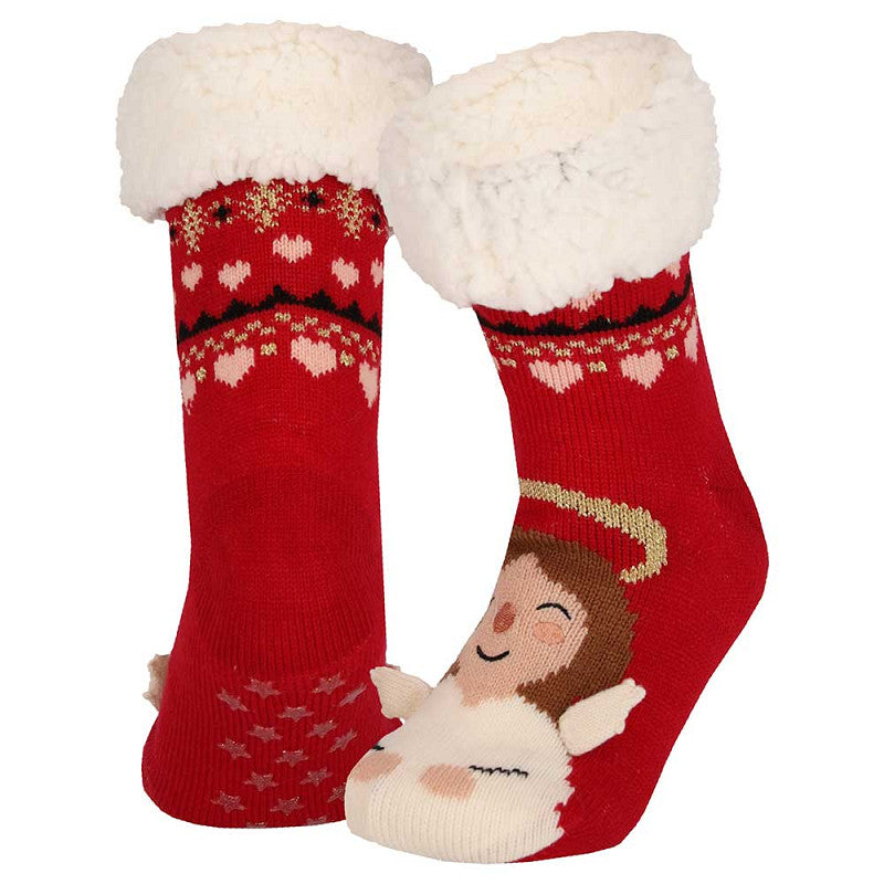 Calcetines Antideslizantes y Calientes de Navidad para Mujer – Angelito