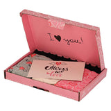 Caja de regalo con 3 pares de calcetines "I LOVE YOU".