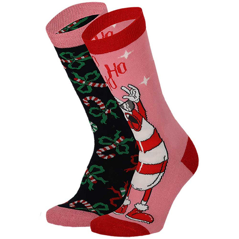Pack de 2 Pares de Calcetines Divertidos de Navidad para Mujer