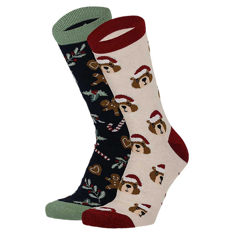 Bola de Navidad con 2 pares de Calcetines para Mujer