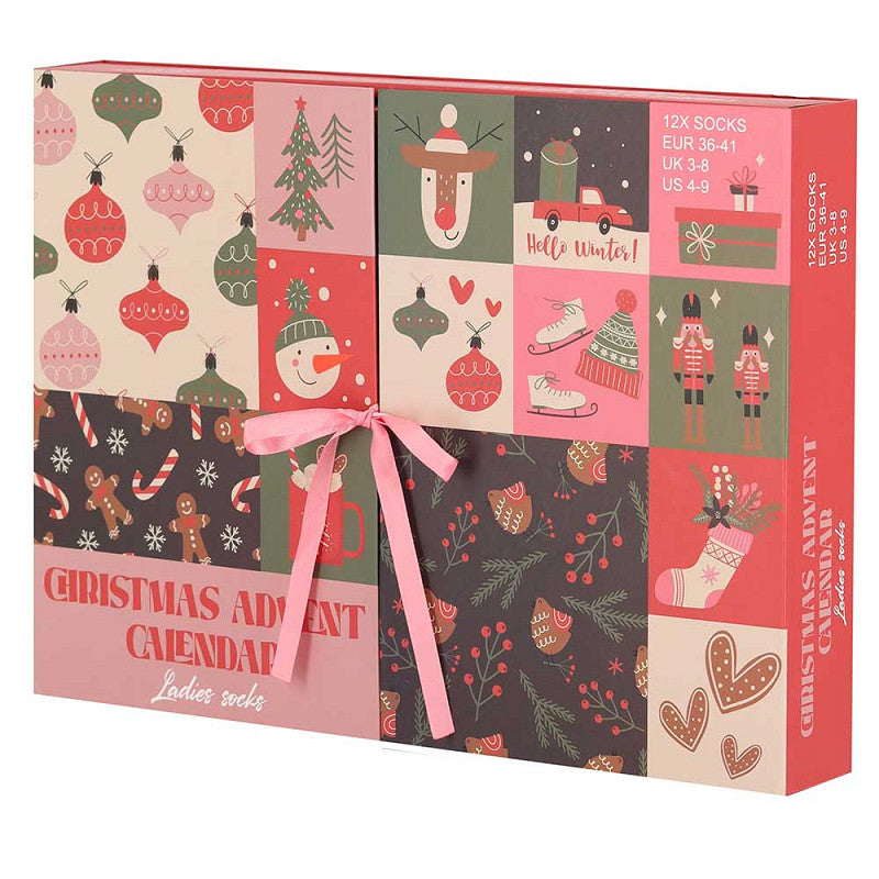 Calendario de Adviento de Navidad para Mujer - Navidad Encantada (Pack 12 pares)