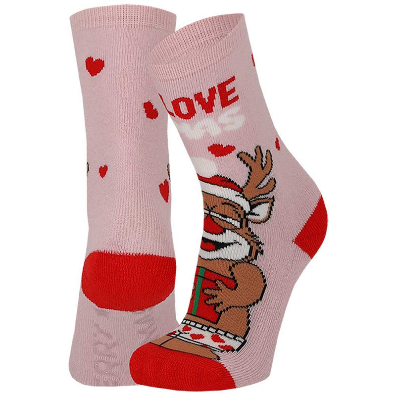 Calcetines de Navidad Antideslizantes para Niños - "Love Xmas"