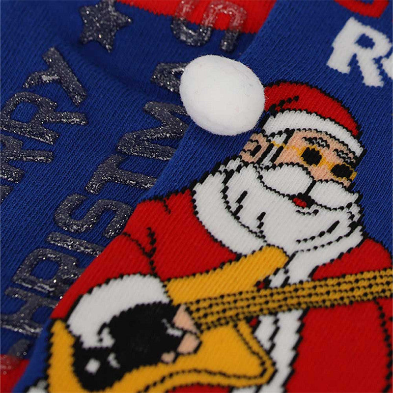 Calcetines de Navidad Antideslizantes para Niños - "Santa Rock"