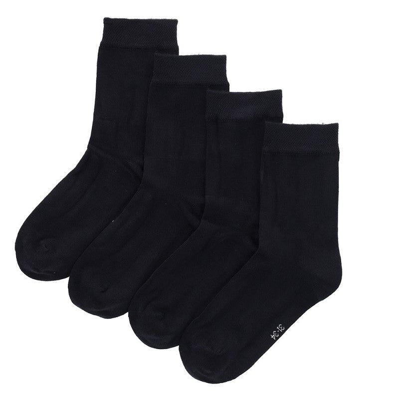 Pack 4 pares de calcetines casuales liso de BAMBÚ 
