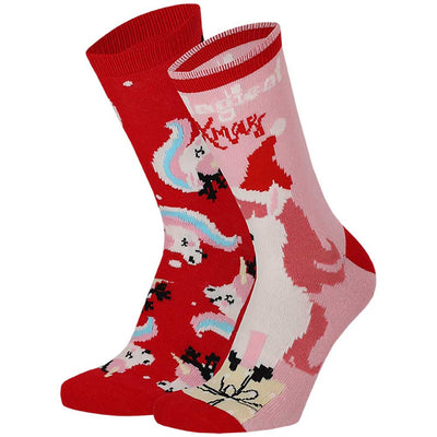 Pack de 2 Pares de Calcetines Divertidos de Navidad para Niños