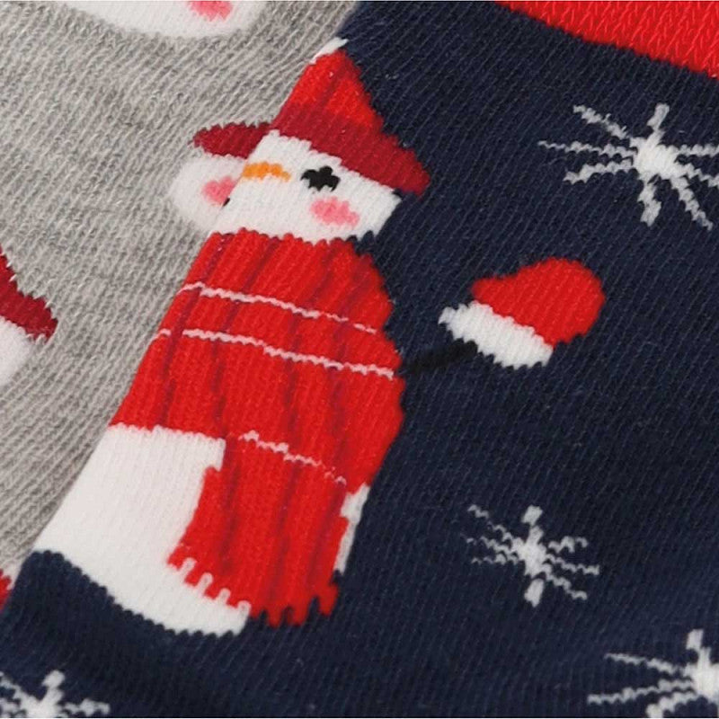 Bola de Navidad con 2 Pares de Calcetines para Niños - Muñeco de Nieve