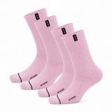 Meias “Elite Crew” • Conforto e Resistência • Algodão Superior • Pack 2 Pares • Rosa