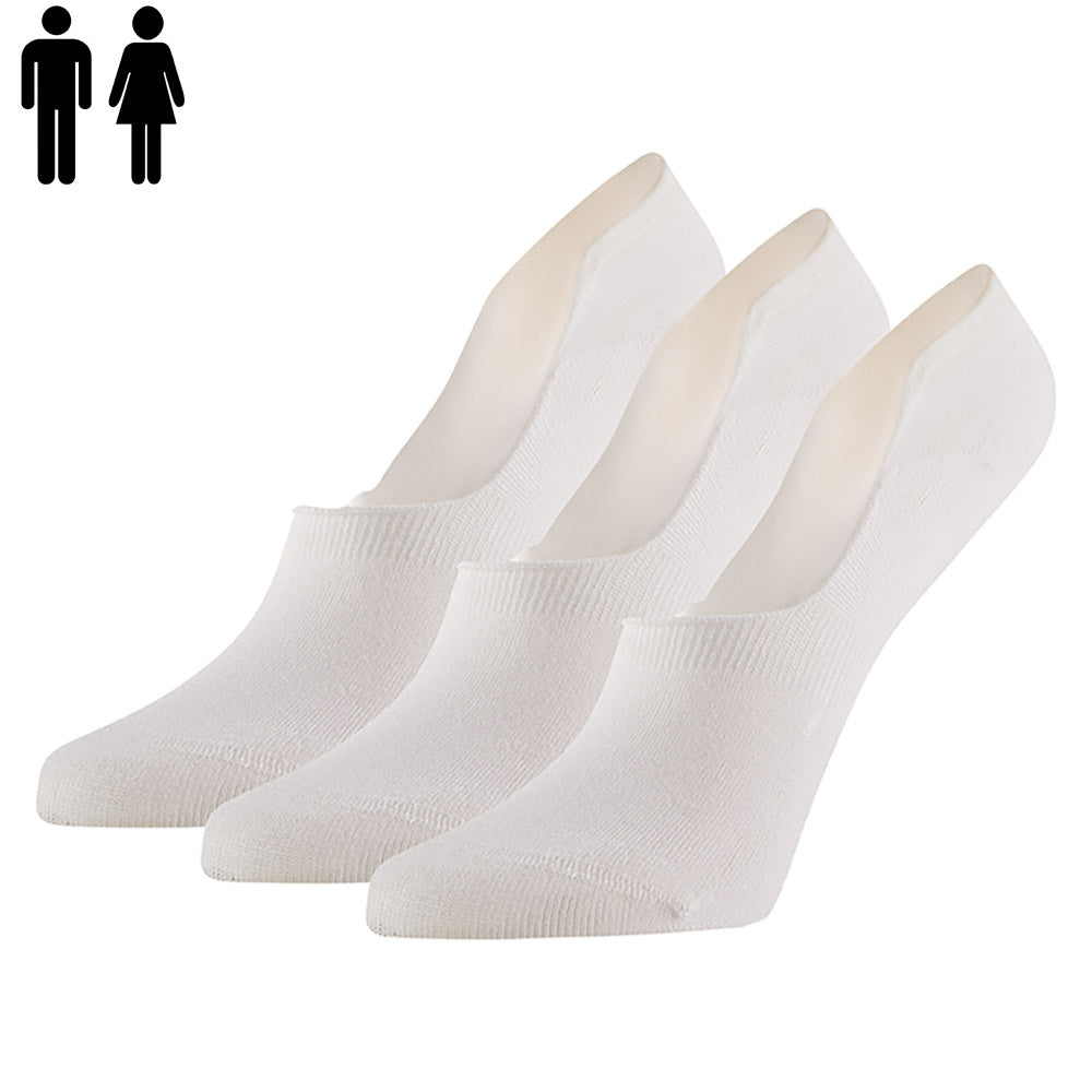 Pack 3 Pares de Calcetines Invisibles Lisos Algodón