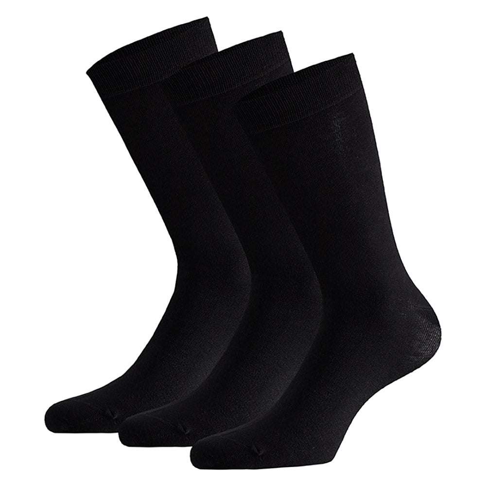 Meias em Bambu "Silk Touch" Suavidade Extrema • Pack 3 Pares • Preto