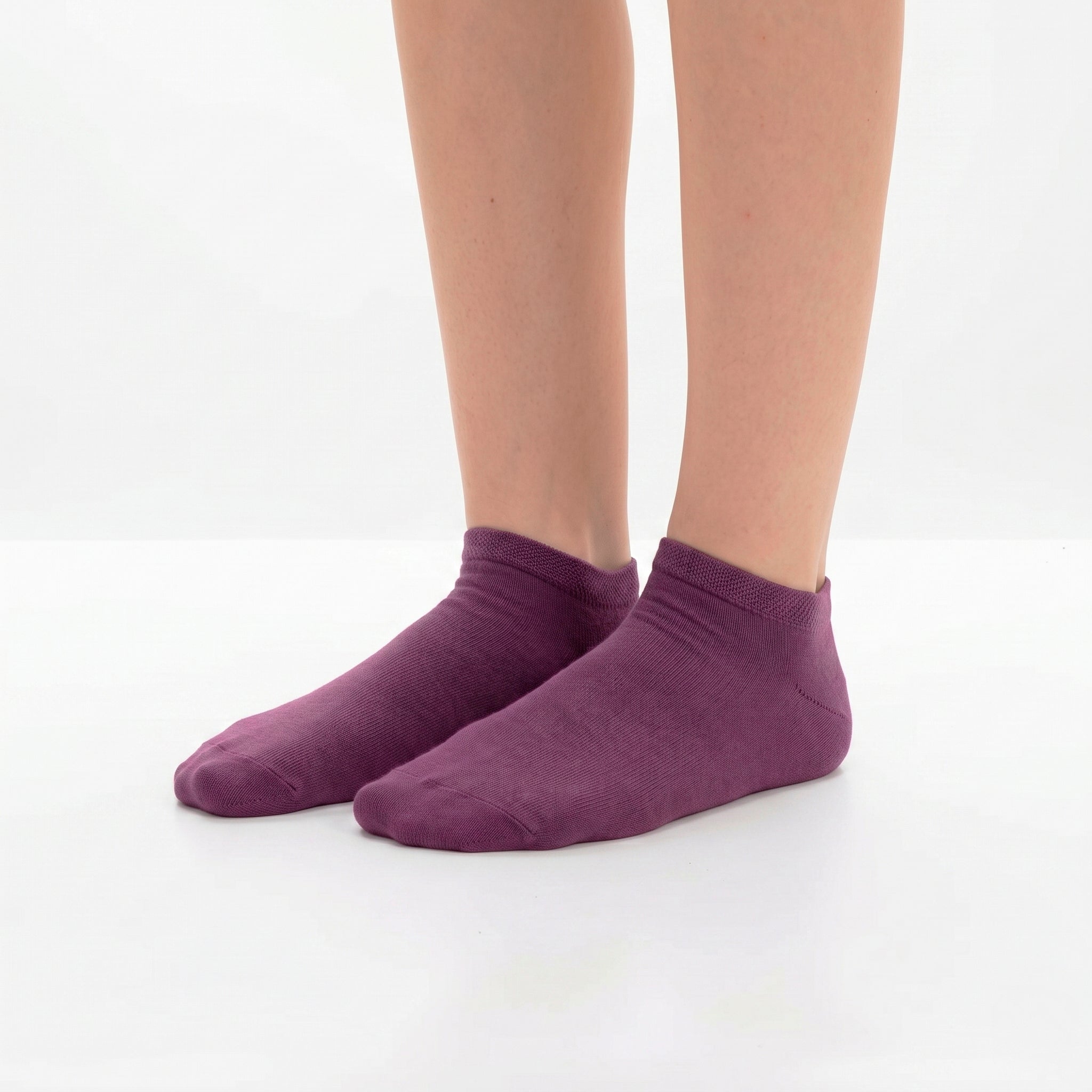 Calcetines Cortos “Silk Touch” ● Suavidad Extrema Bambú ● Pack 3 Pares ● Multi Lila