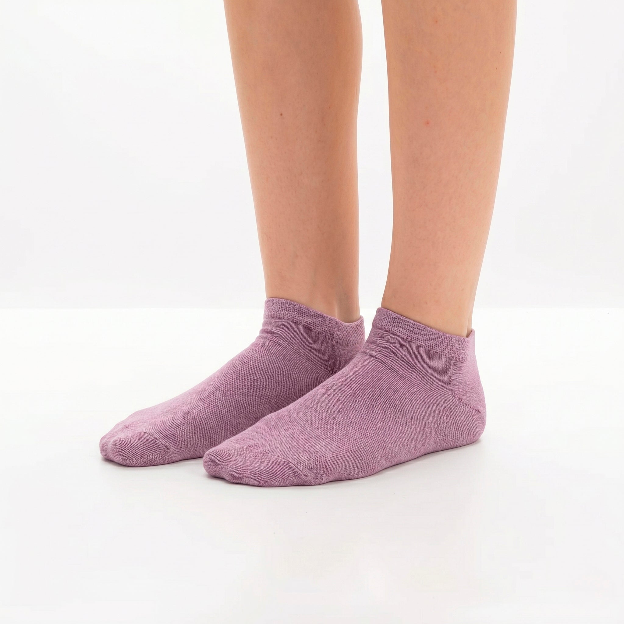 Calcetines Cortos “Silk Touch” ● Suavidad Extrema Bambú ● Pack 3 Pares ● Multi Lila