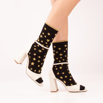 Caja Regalo 3 Pares de Calcetines Glitter Gold