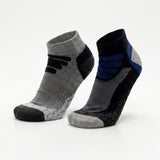 Meias Técnicas Caminhada curtas “Coolmax®” ● Proteção ● Pack 2 Pares ● Multi Azul