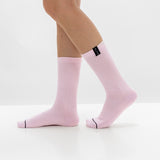 Meias “Elite Crew” • Conforto e Resistência • Algodão Superior • Pack 2 Pares • Rosa