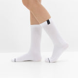 Calcetines “Elite Crew” • Comodidad y Resistencia • Algodón Superior • Pack 2 Pares • Blanco