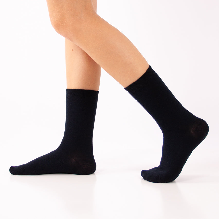 Calcetines “Soft Comfort” • Suaves y Sin Costuras • Algodón • Pack 3 Pares • Marino