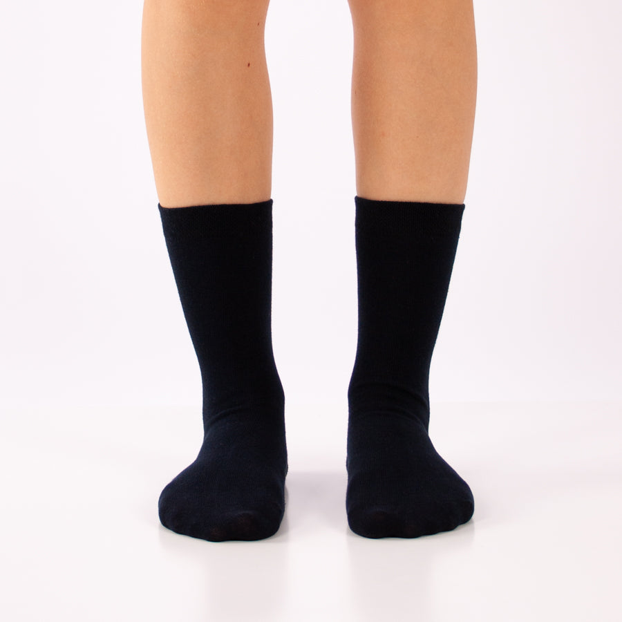Calcetines “Soft Comfort” • Suaves y Sin Costuras • Algodón • Pack 3 Pares • Marino