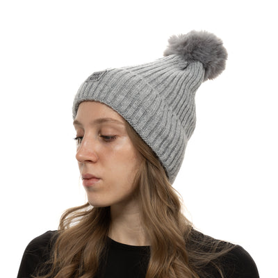 Gorro Térmico Heatkeeper con Pompón - Gris