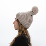 Gorro Térmico Heatkeeper con Pompón - Beige