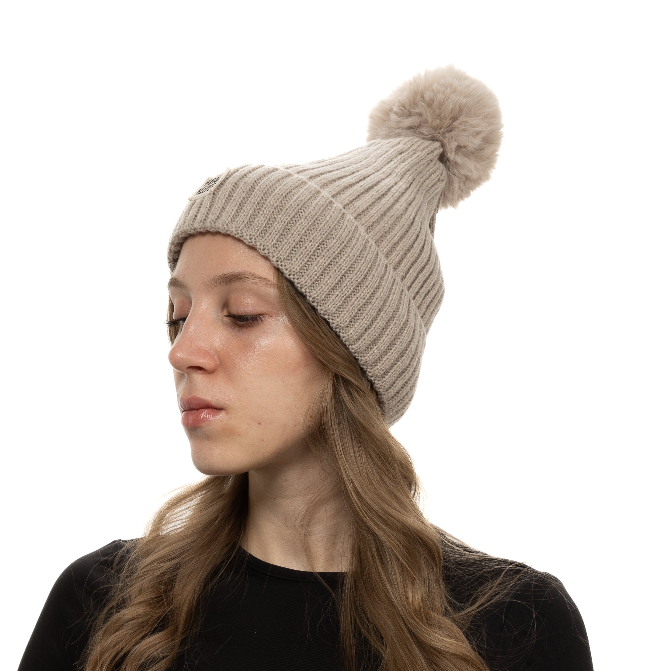 Gorro Térmico Heatkeeper con Pompón - Beige