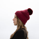Gorro Térmico Heatkeeper con Pompón - Burdeos