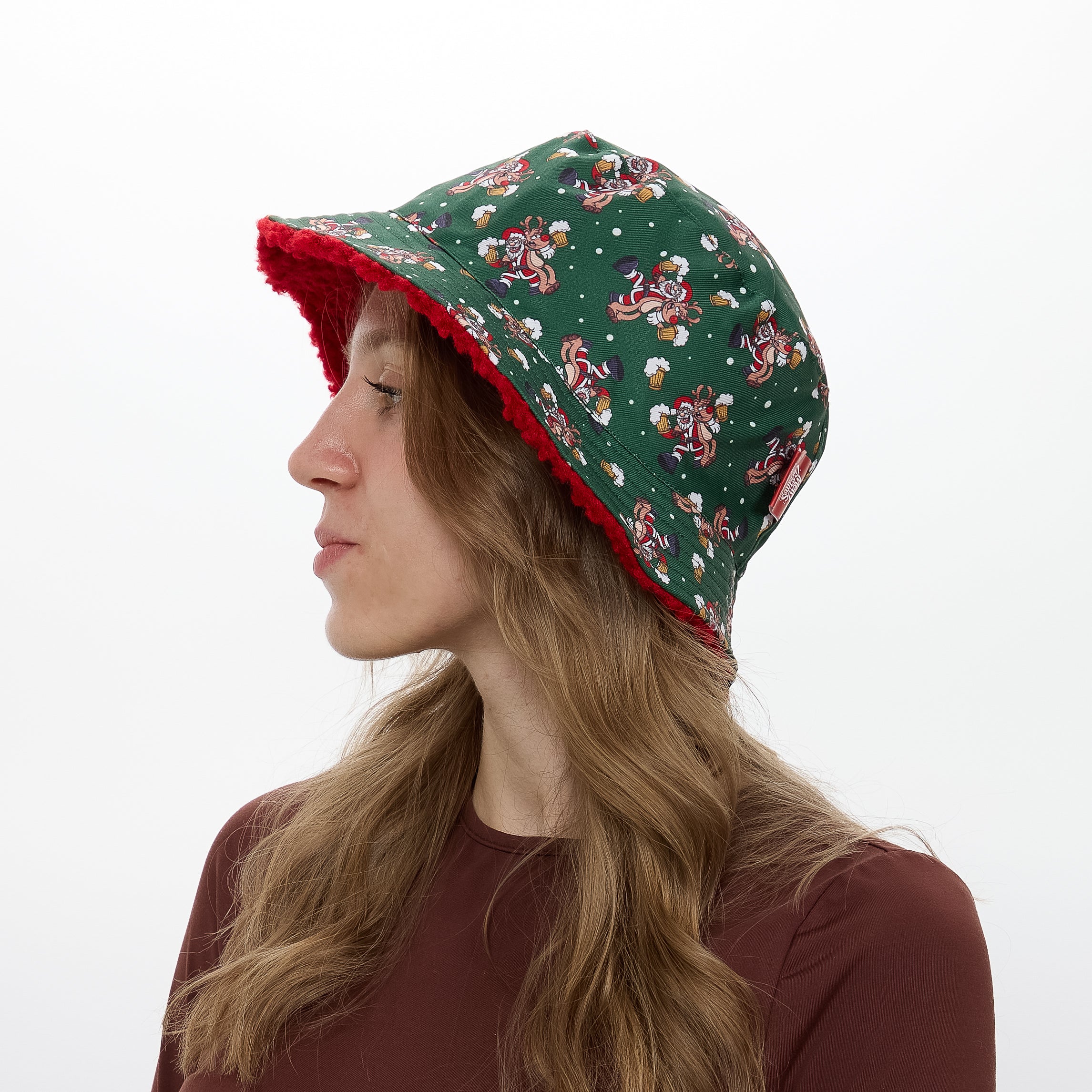 Sombrero Bucket de Navidad reversible