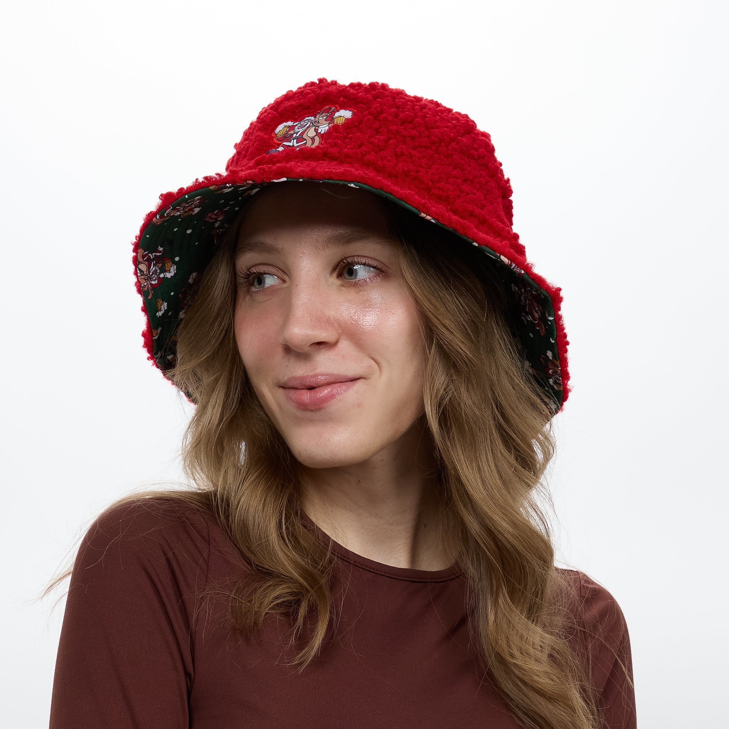 Sombrero Bucket de Navidad reversible