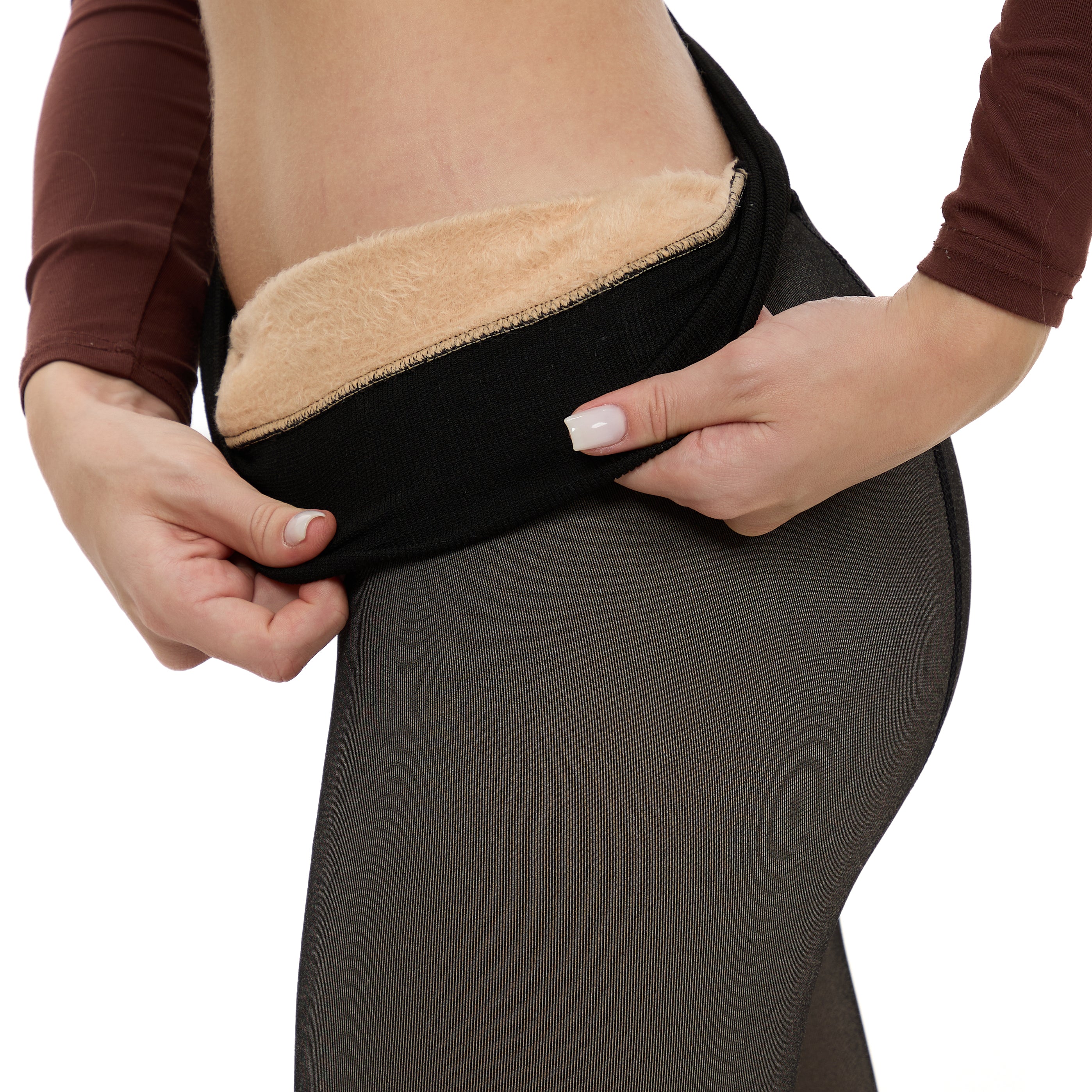 Collants Térmicos com Efeito Transparente - Preto