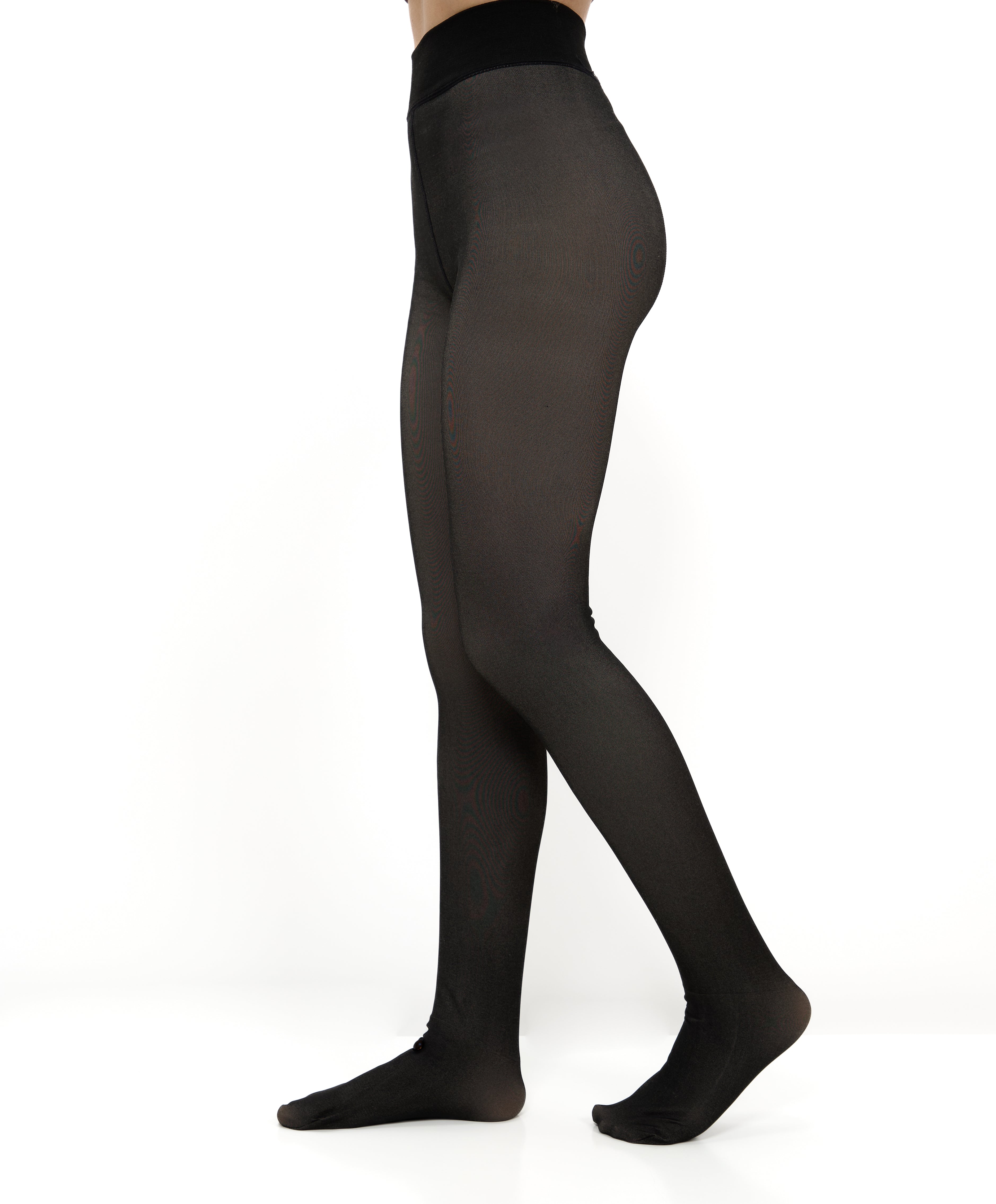 Collants Térmicos com Efeito Transparente - Preto