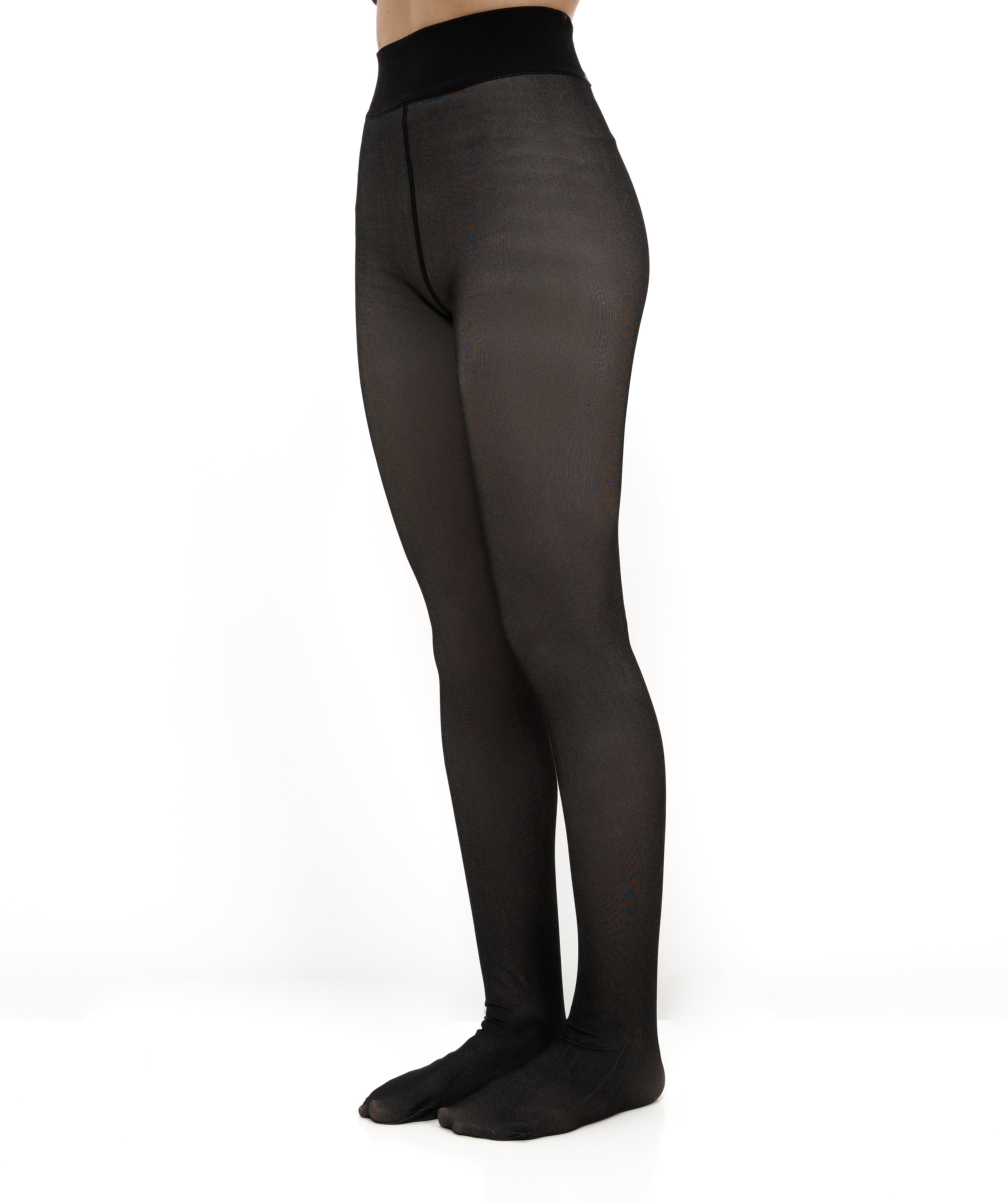 Collants Térmicos com Efeito Transparente - Preto