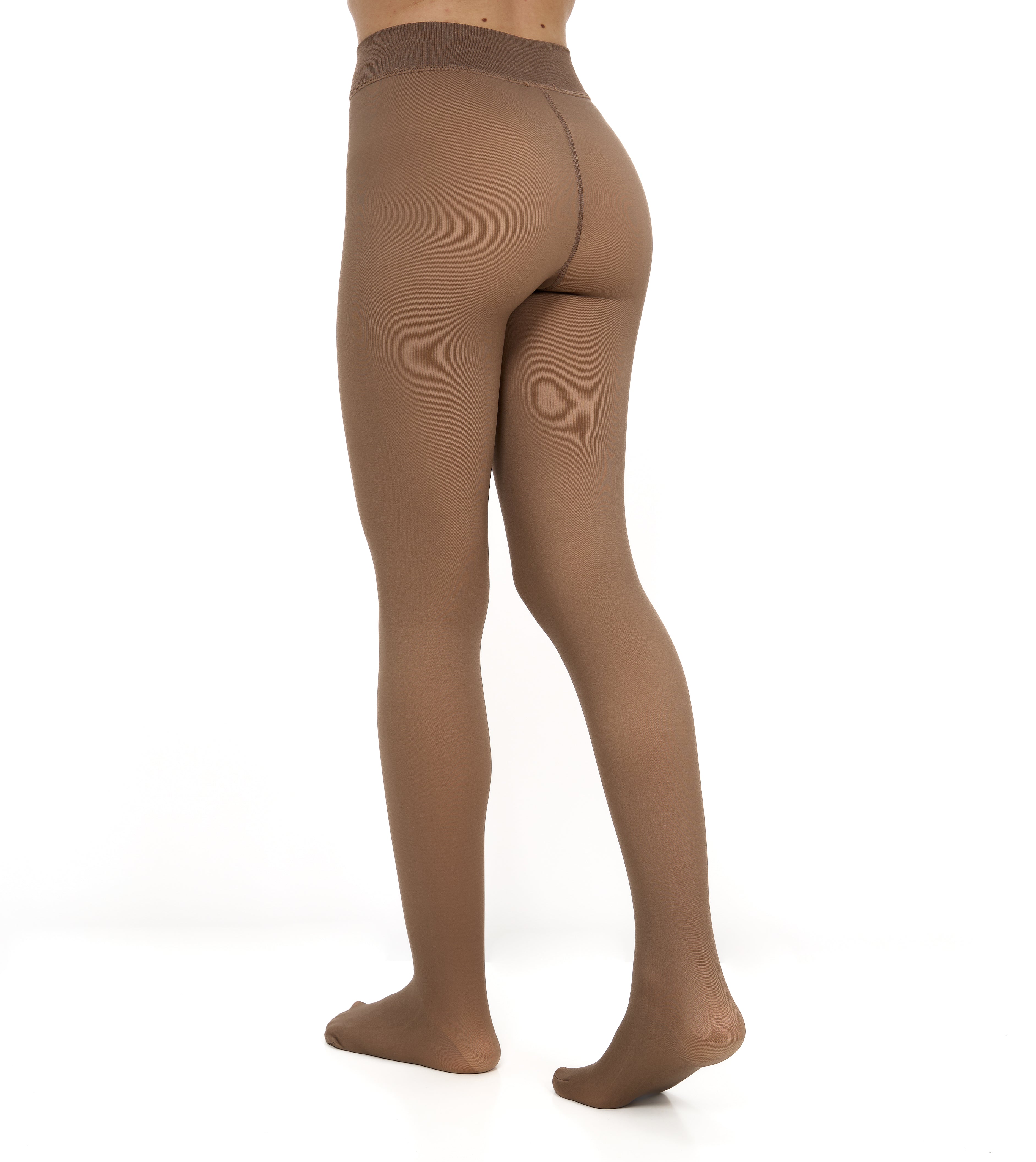 Collants Térmicos com Efeito Transparente - Bege