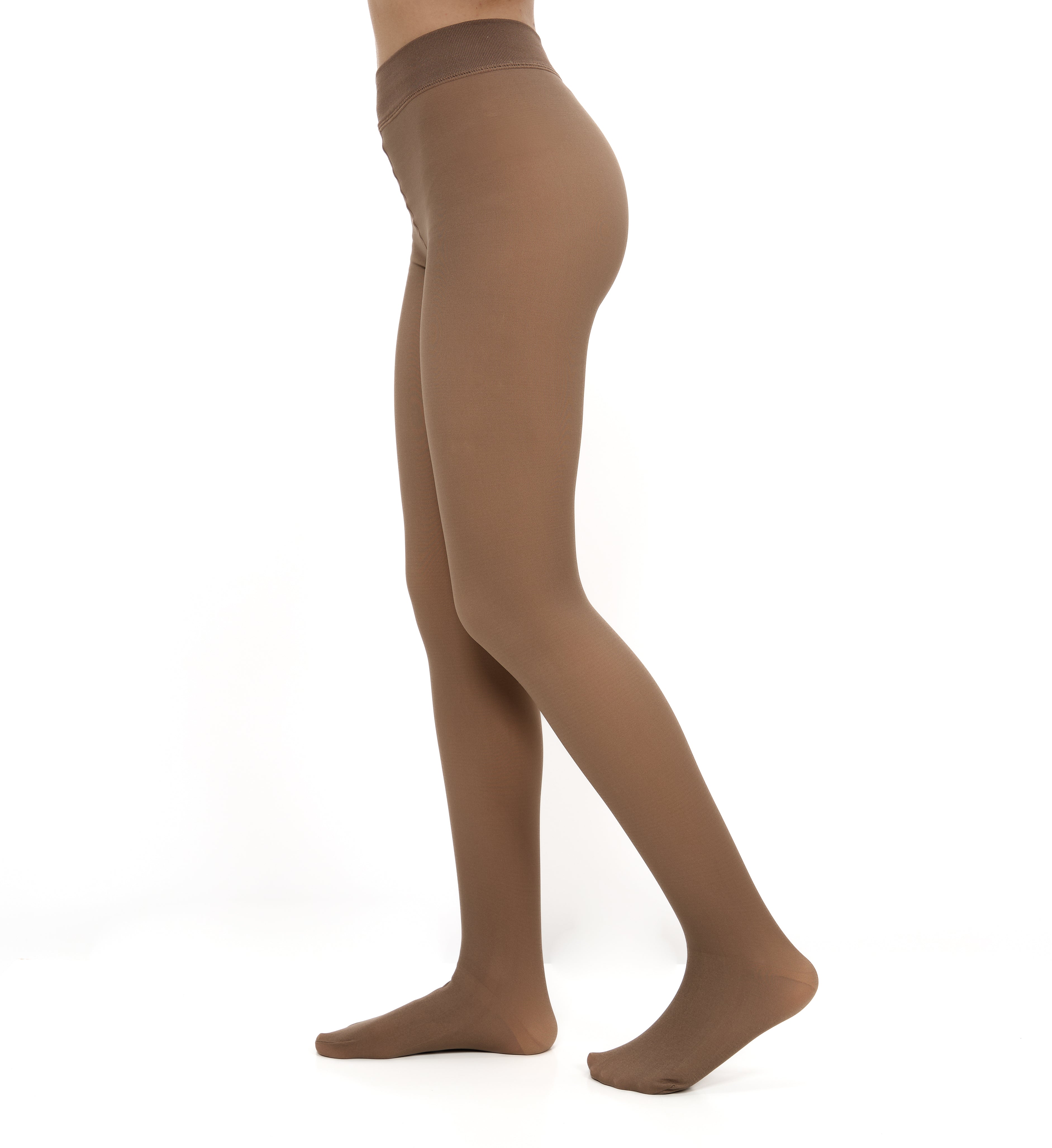 Collants Térmicos com Efeito Transparente - Bege