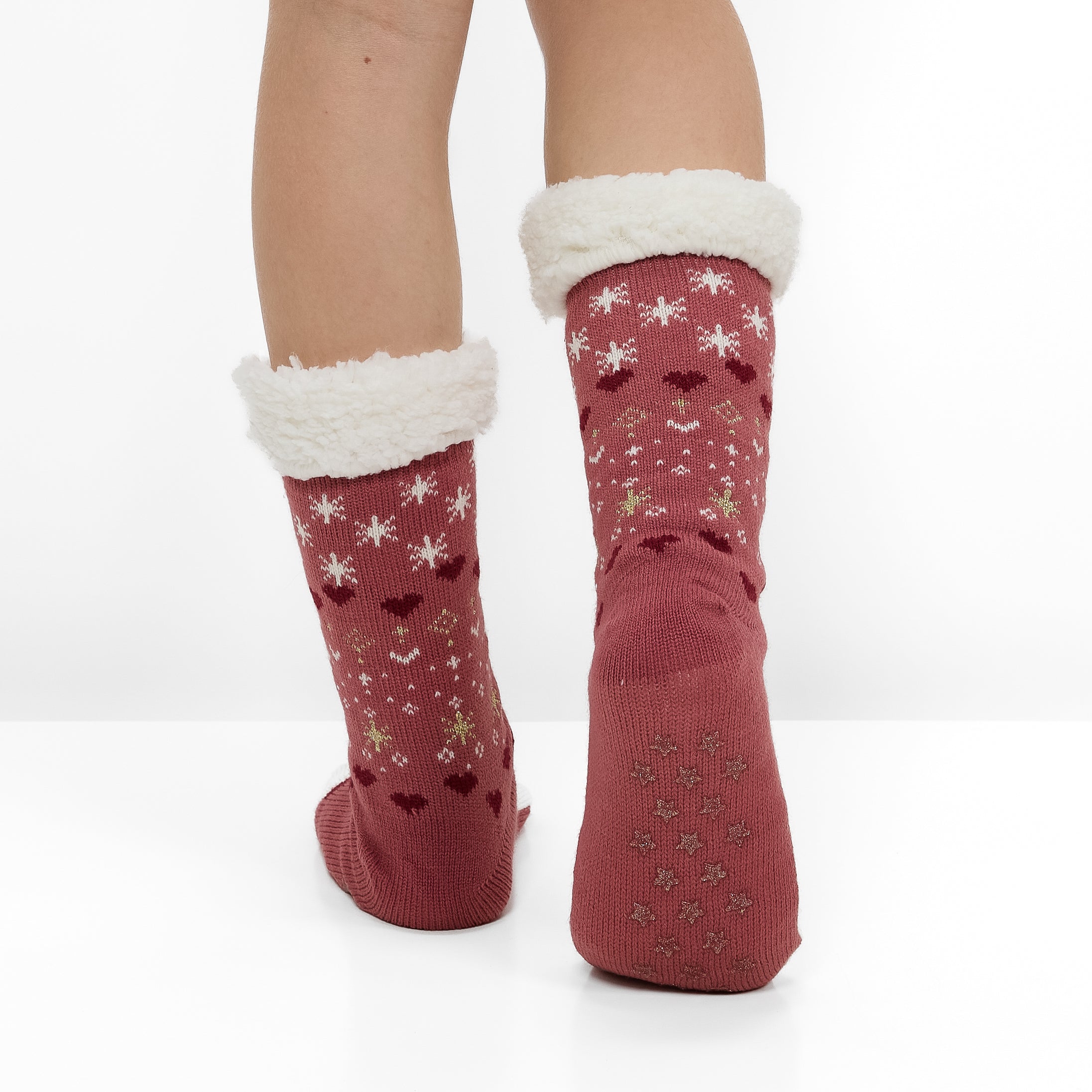 Calcetines Antideslizantes y Calientes de Navidad para Mujer – Papá Noel