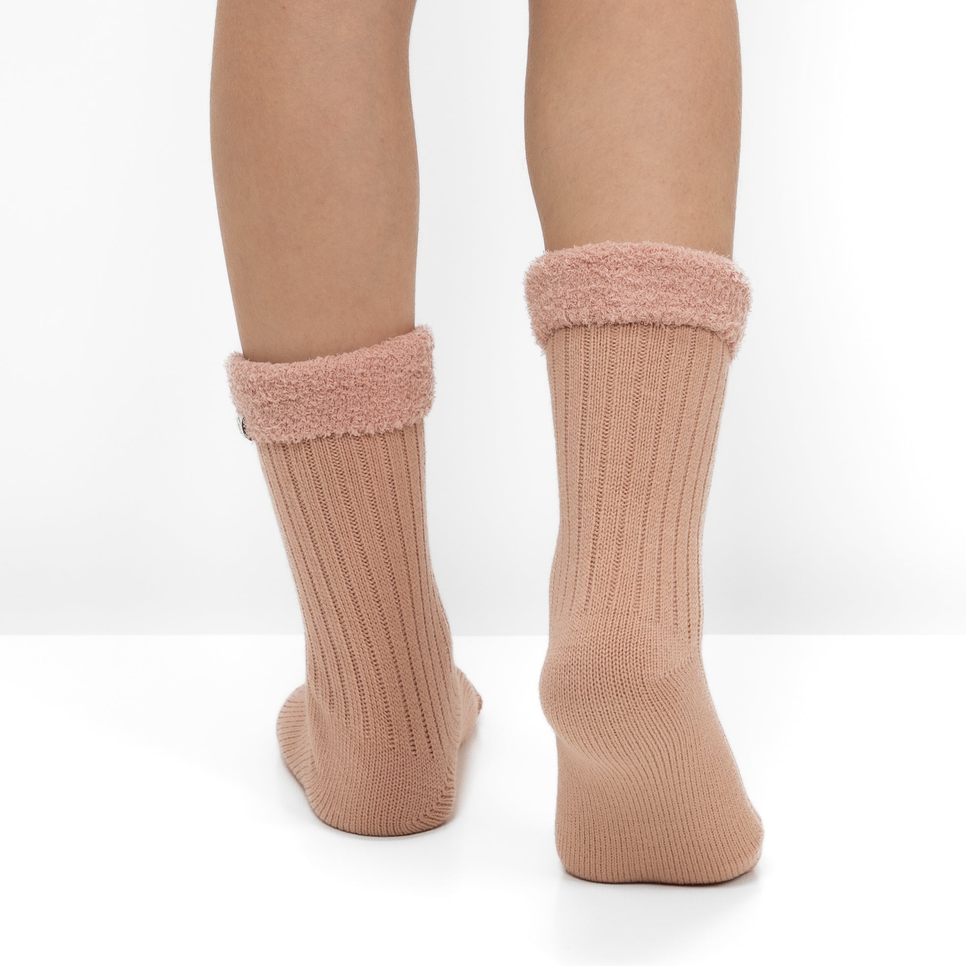 Calcetines de Punto Acanalado con Interior Polar - Rosa