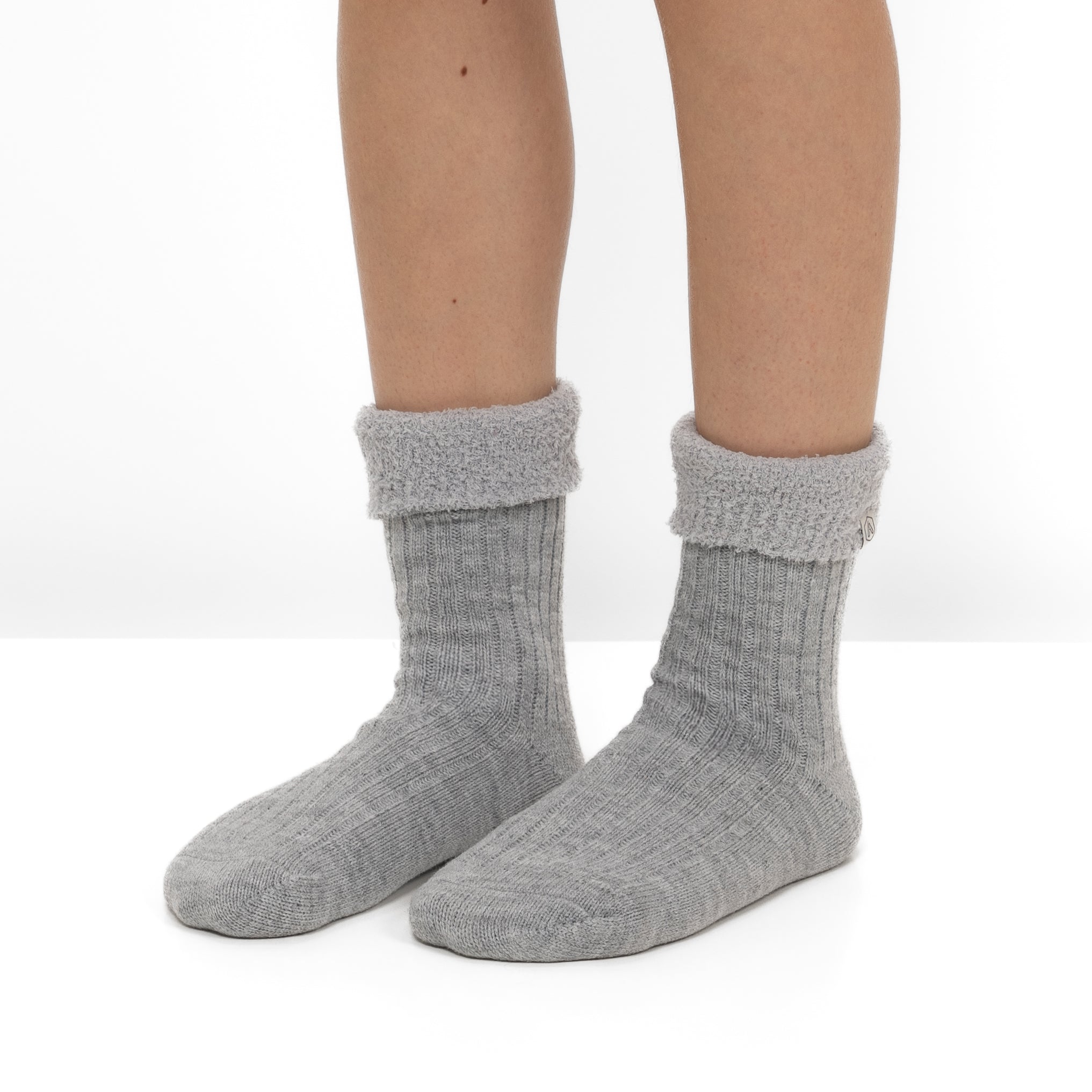 Calcetines de Punto Acanalado con Interior Polar - Gris