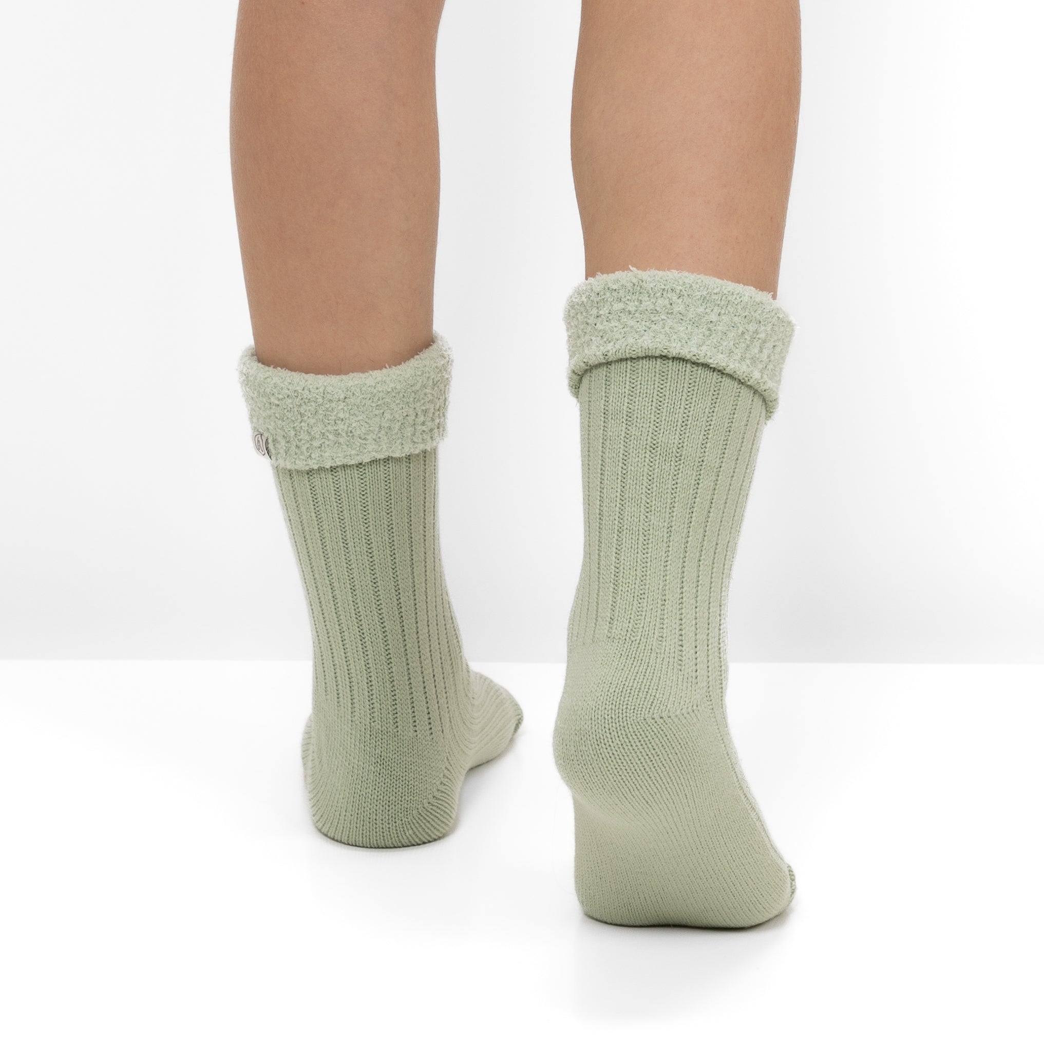 Calcetines de Punto Acanalado con Interior Polar - Verde