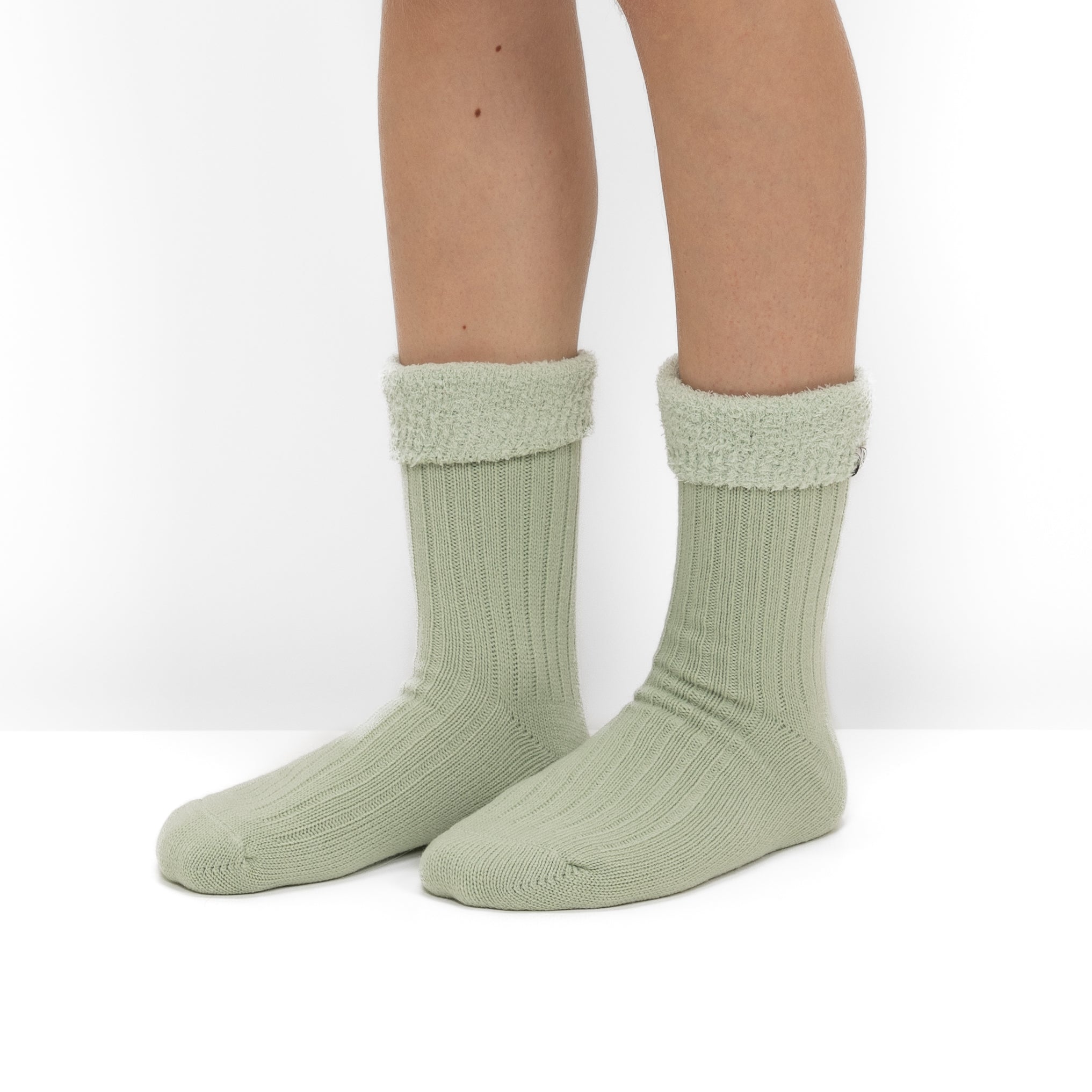 Calcetines de Punto Acanalado con Interior Polar - Verde