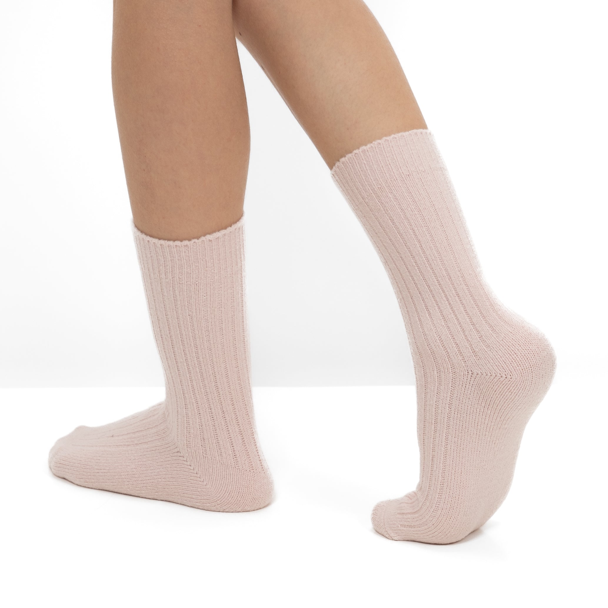 Pack de 2 Pares de Calcetines de Punto Acanalado con Rayas Rosas